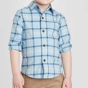 Toddler and Baby Boys Cat & Jack Plaid Shirt LS